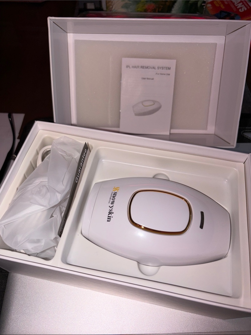 White & Gold IPL Hair Removal Device